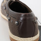 Elegant Brown Lace-Up Casual Men's Shoes