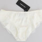 Elegant Natural White Silk Briefs