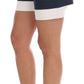 Elegant Striped Crystal Embellished Shorts
