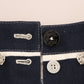 Elegant Striped Crystal Embellished Shorts
