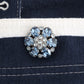 Elegant Striped Crystal Embellished Shorts