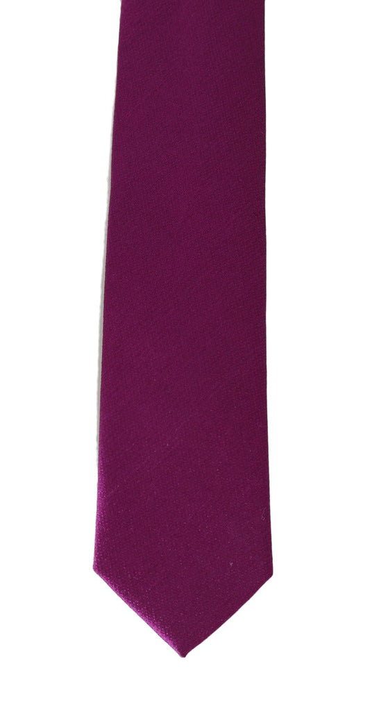 Elegant Purple Silk Necktie