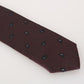 Elegant Bordeaux Silk Necktie