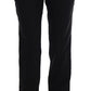 Chic Black Velvet Straight Formal Pants