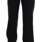 Chic Black Velvet Straight Formal Pants