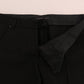 Chic Black Velvet Straight Formal Pants