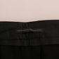 Chic Black Velvet Straight Formal Pants