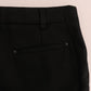 Chic Black Velvet Straight Formal Pants