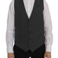 Elegant Gray Waistcoat Vest