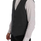 Elegant Gray Waistcoat Vest