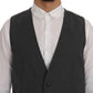 Elegant Gray Waistcoat Vest