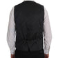 Stylish Gray Striped Single Breasted Vest