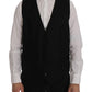 Elegant Black Single Breasted Vest