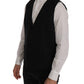 Elegant Black Single Breasted Vest