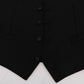 Elegant Black Single Breasted Vest