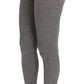 Elegant Light Gray Wool Tights Pants