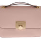 Elegant Ballet Pink Leather Shoulder Bag