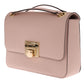 Elegant Ballet Pink Leather Shoulder Bag