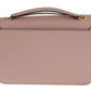 Elegant Ballet Pink Leather Shoulder Bag