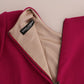 Pink Sequined Wool A-Line Dress