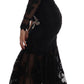 Elegant Floral Embroidered Midi Dress