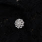 Elegant Black Floral Lace Crystal Shirt Blouse