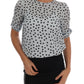 Polka Dotted Silk Blouse Top