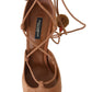 Beige Suede Tassel Stiletto Heels