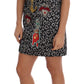 Crystal Embellished Leopard Jacquard Mini Dress