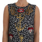 Crystal Embellished Leopard Jacquard Mini Dress