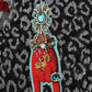 Crystal Embellished Leopard Jacquard Mini Dress