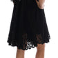 Elegant A-Line Lace Dress with Crystal Details