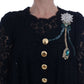 Elegant A-Line Lace Dress with Crystal Details