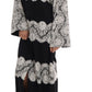 Elegant Silk Floral Lace Kaftan Maxi Dress