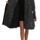 Enchanted Zigzag Crystal & Fur Coat Jacket