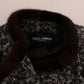 Enchanted Zigzag Crystal & Fur Coat Jacket