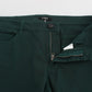 Elegant Green Super Slim Fit Cotton Trousers