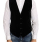 Elegant Black Slim Fit Formal Vest