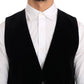 Elegant Black Slim Fit Formal Vest