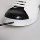 White Leather Logo Portofino Sneaker Shoes
