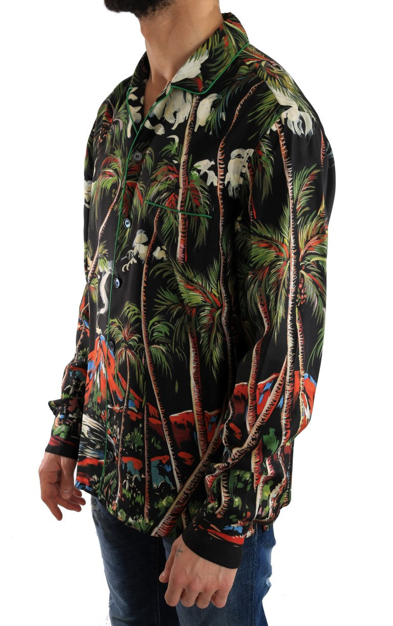 Exclusive Silk Oversize Printed Shirt