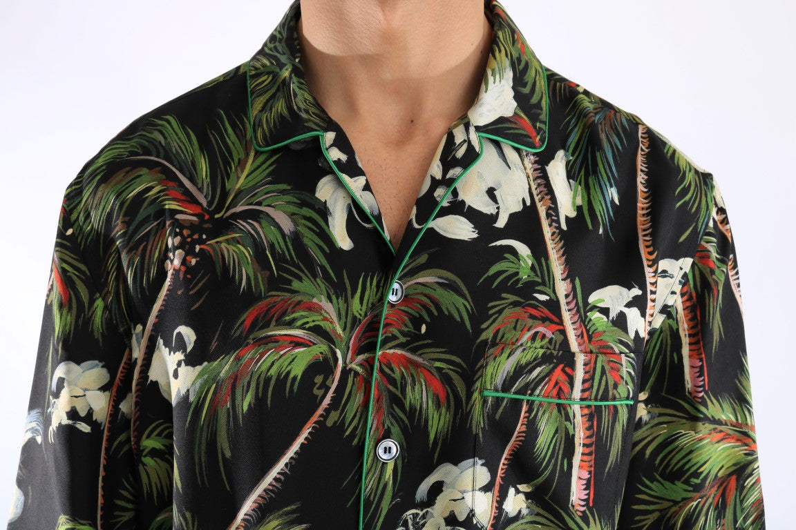 Exclusive Silk Oversize Printed Shirt