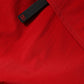 Red Nylon Hooded Men Full Zip Parka Jacket