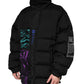 Black Nylon Puffer Men Full Zip Jacket
