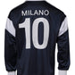 Blue Logo Jersey Collared Pullover Sweater