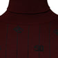 Maroon Monogram Turtleneck Pullover Sweater