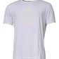 White Logo Embossed Cotton Crewneck T-shirt