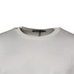 Off White Silk CrewNeck Short Sleeve T-shirt