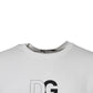 White DG Logo Crew Neck Short Sleeves T-shirt