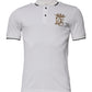 Off White Crown Cotton Collared Polo T-shirt